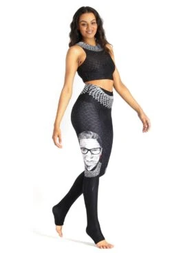 Notorious RBG Printed Yoga Leggings -YOGA DEMOCRACY Sales 1101 NOTORIOUS RBG LONG