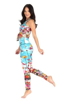 Flower Bomb Printed Yoga Leggings -YOGA DEMOCRACY Sales 1103 FLOWER BOMB 6