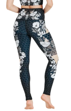 Beeloved Blackout Printed Yoga Legging -YOGA DEMOCRACY Sales 1103 BEELOVEDBO BACK removebg
