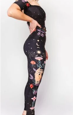 Celestial Timing Printed Yoga Leggings 6 Celestial Timing Printed Yoga Leggings -YOGA DEMOCRACY Sales 1103 CelestialTiming Right