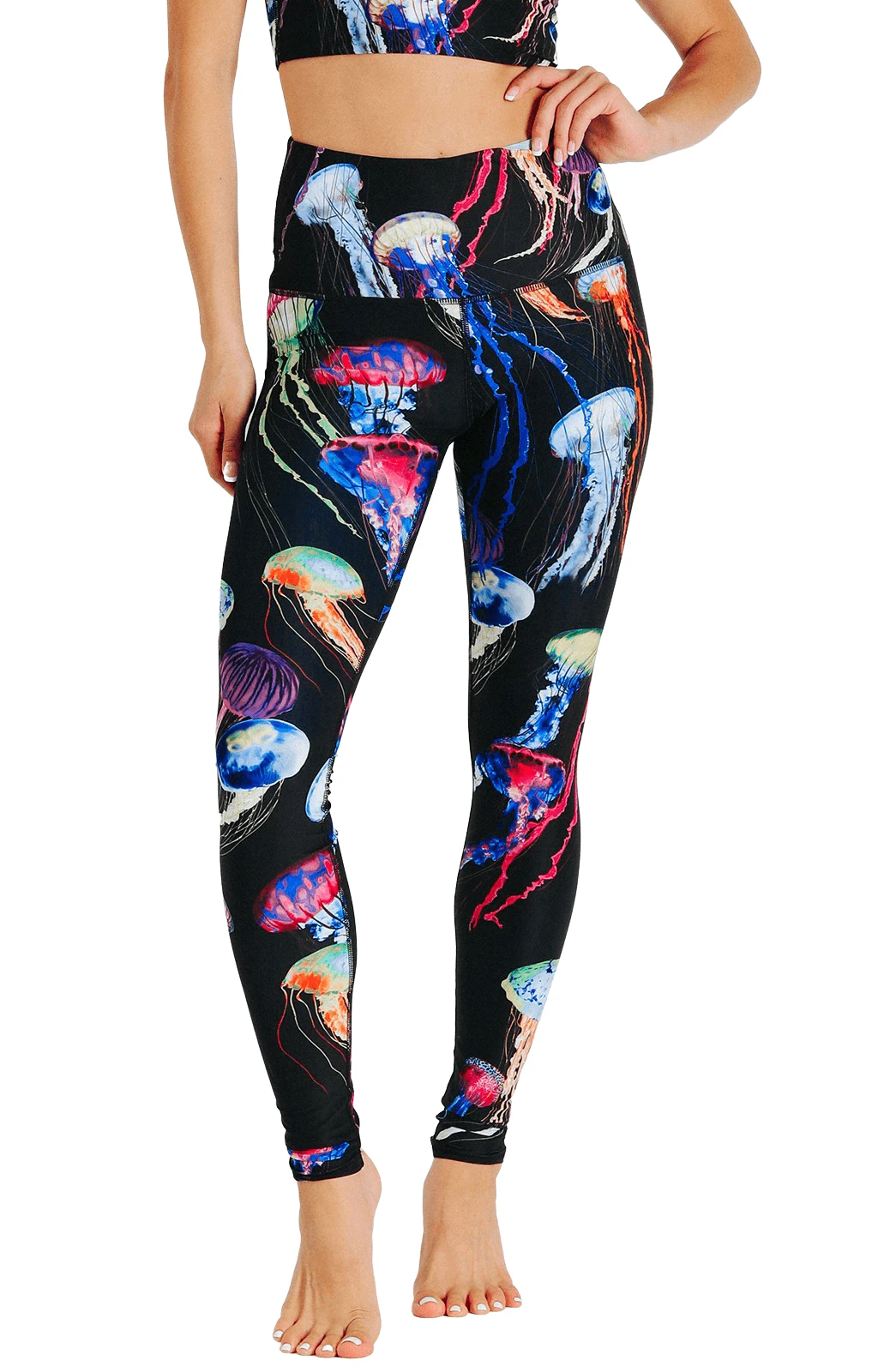 Electric Flow Printed Yoga Leggings 1 Electric Flow Printed Yoga Leggings