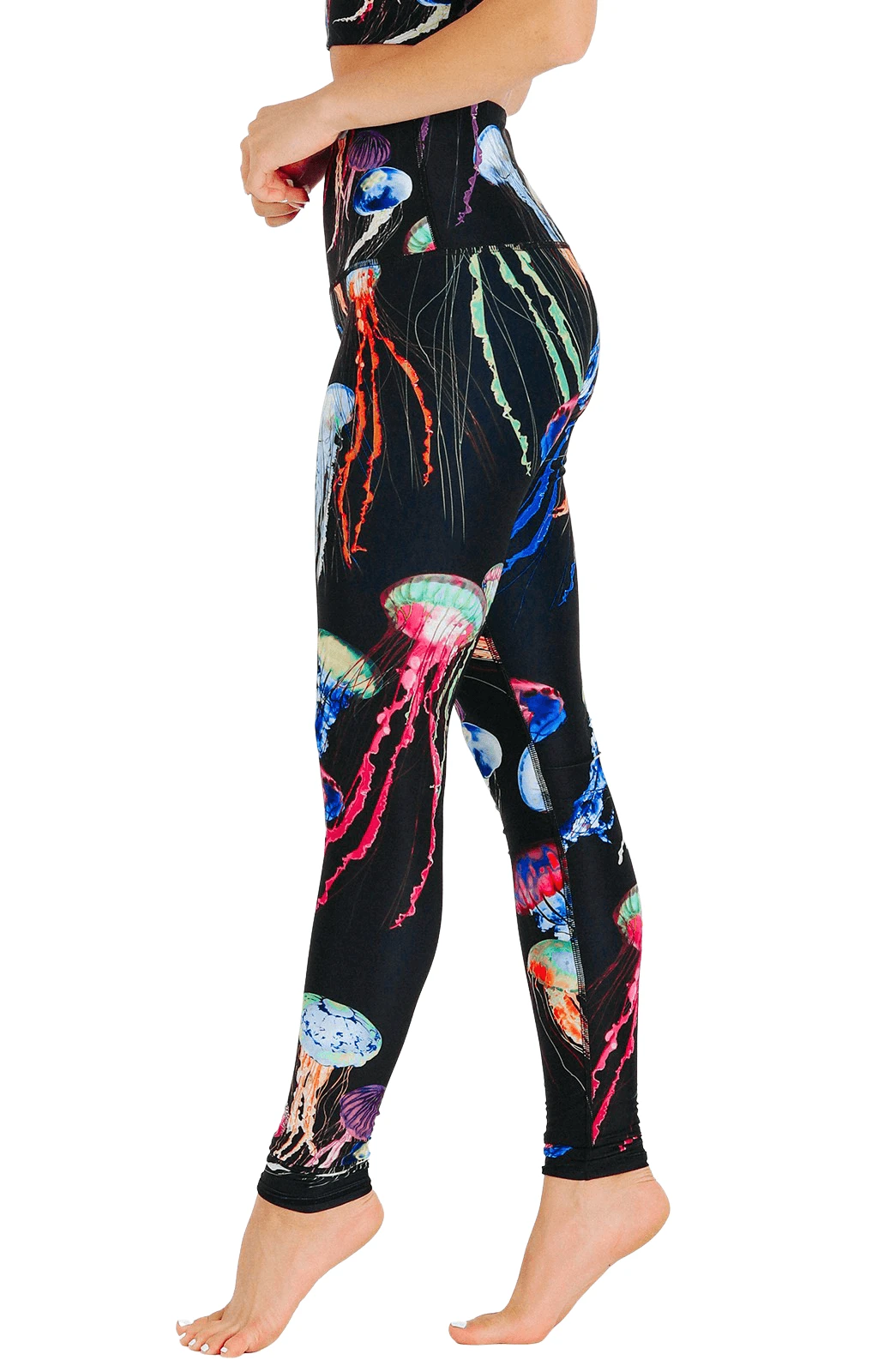 Electric Flow Printed Yoga Leggings 3 Electric Flow Printed Yoga Leggings - Image 3