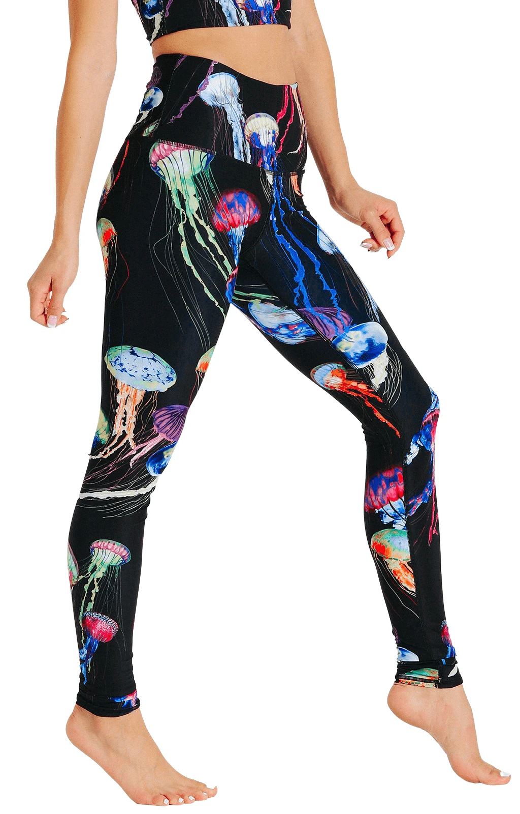 Electric Flow Printed Yoga Leggings 2 Electric Flow Printed Yoga Leggings - Image 2