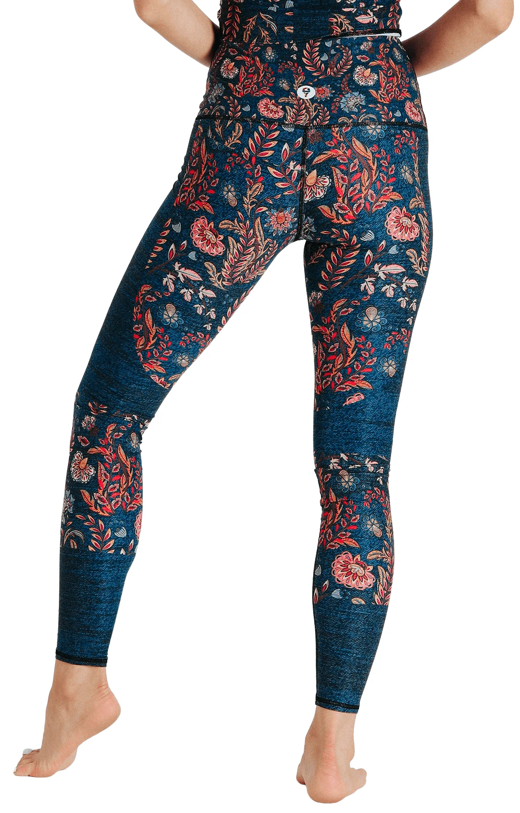 Festival Denim Printed Yoga Leggings 4 Festival Denim Printed Yoga Leggings - Image 4