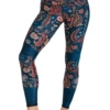 Festival Denim Printed Yoga Leggings