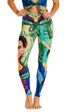 Frida Printed Yoga Leggings -YOGA DEMOCRACY Sales 1103 FRIDA FRONT
