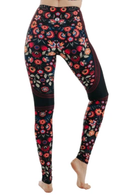 Folklore Printed Yoga Leggings -YOGA DEMOCRACY Sales 1103 Folklore back removebg