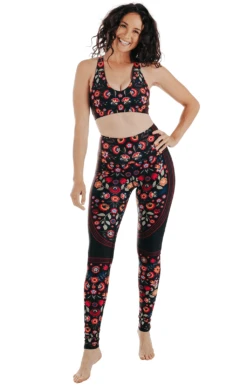 Folklore Printed Yoga Leggings -YOGA DEMOCRACY Sales 1103 Folklore fullbody removebg
