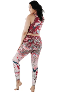 Pretty In Pink Printed Yoga Leggings -YOGA DEMOCRACY Sales 1103 PIP full removebg
