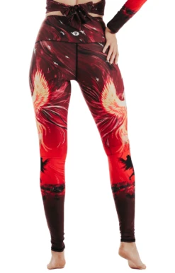 Phoenix Rising Printed Yoga Leggings 9 Phoenix Rising Printed Yoga Leggings -YOGA DEMOCRACY Sales 1103 Phoenix back removebg