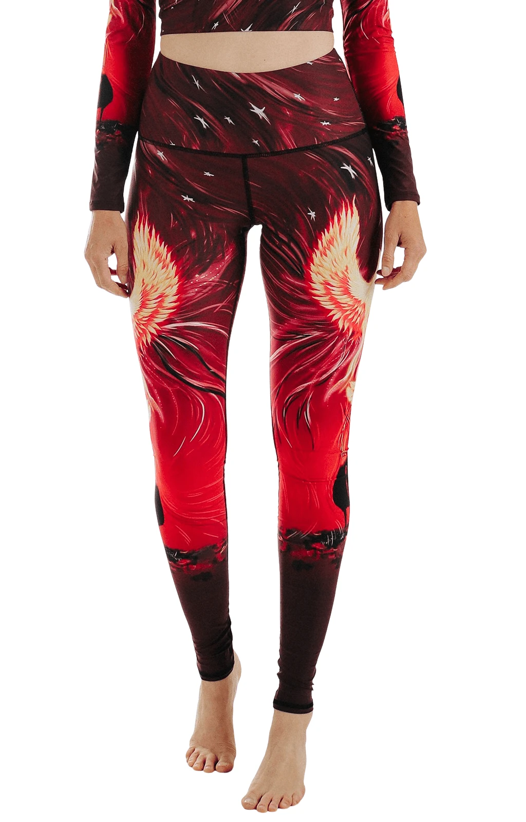 Phoenix Rising Printed Yoga Leggings 2 Phoenix Rising Printed Yoga Leggings - Image 2
