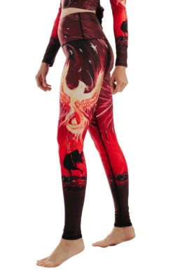 Phoenix Rising Printed Yoga Leggings 7 Phoenix Rising Printed Yoga Leggings -YOGA DEMOCRACY Sales 1103 Phoenix left removebg