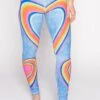 Rainbow Love Printed Yoga Leggings 8 Rainbow Love Printed Yoga Leggings -YOGA DEMOCRACY Sales 1103 RainbowLove front