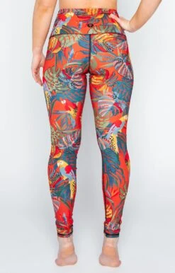 Tropical Paradise Printed Yoga Leggings -YOGA DEMOCRACY Sales 1103 TropicalParadise Back