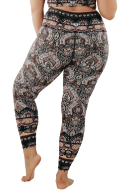 Espresso Yourself Printed Yoga Leggings -YOGA DEMOCRACY Sales 1103 espresso back removebg