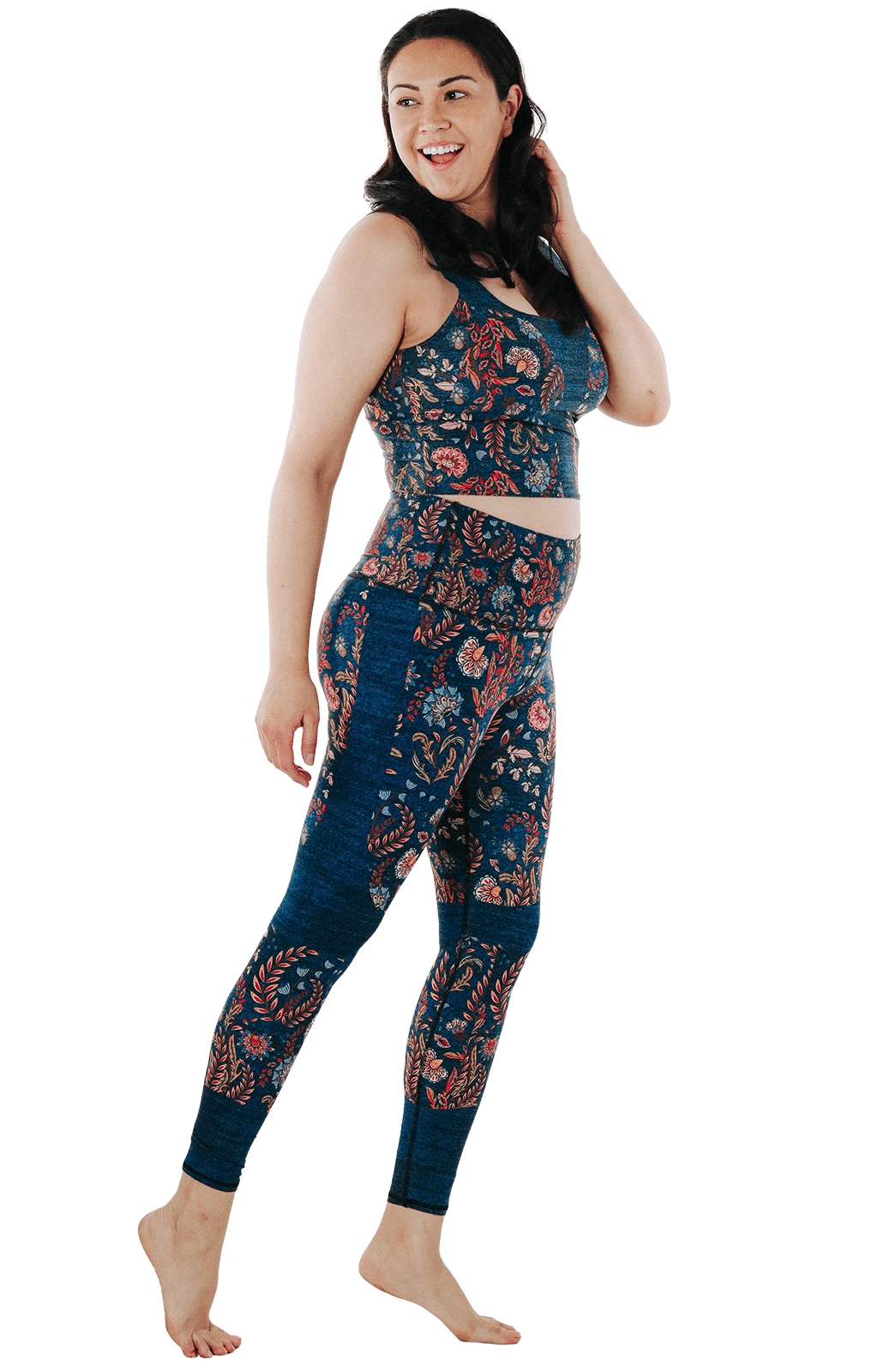 Festival Denim Printed Yoga Leggings 6 Festival Denim Printed Yoga Leggings - Image 6