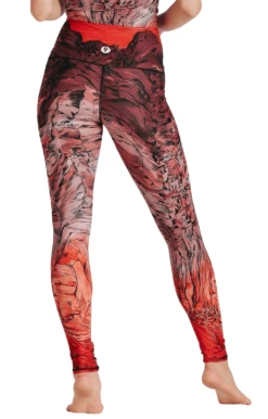 Red Rocks Printed Yoga Leggings -YOGA DEMOCRACY Sales 1103 redrocks back removebg
