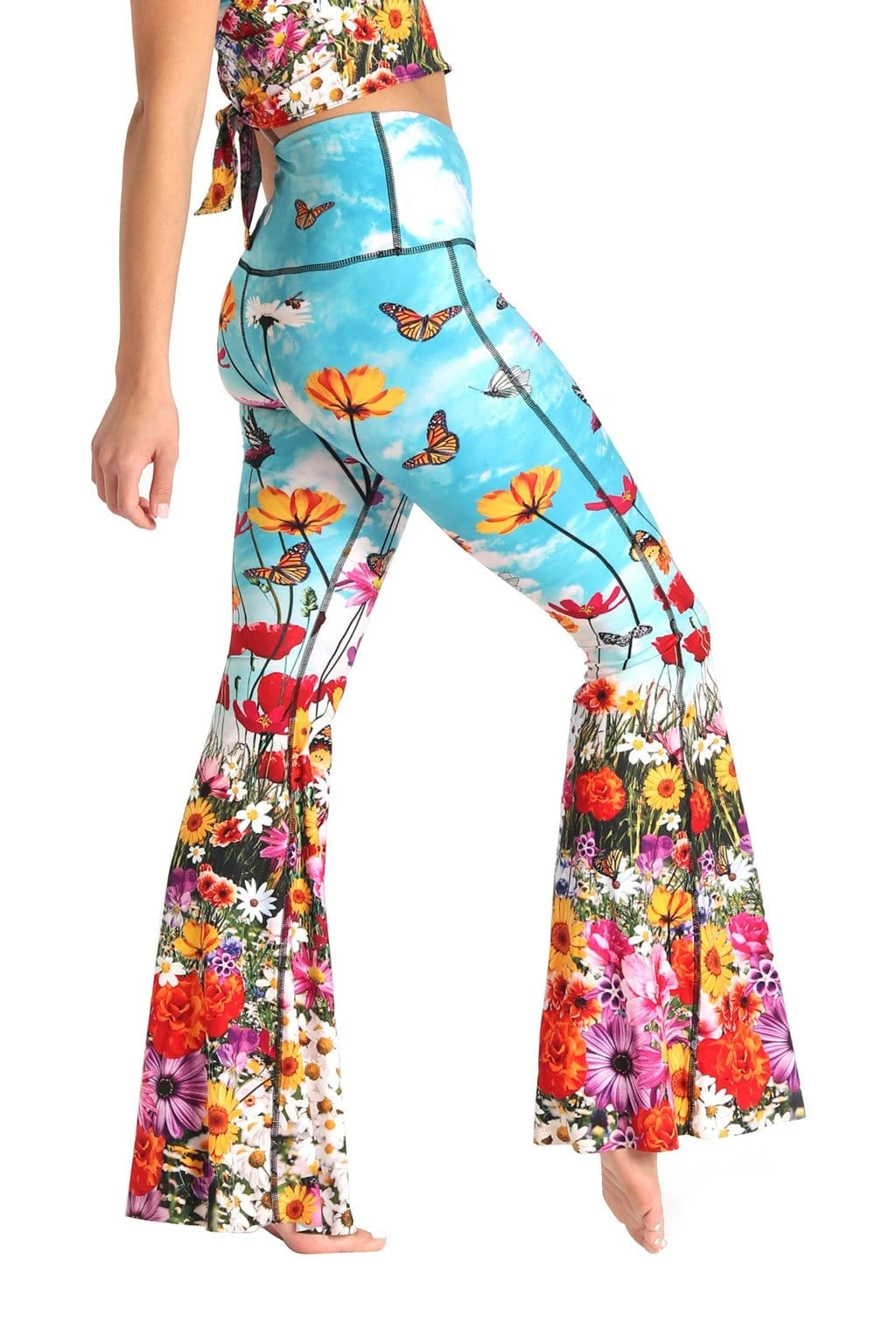 Flower Bomb Printed Bell Bottoms 1 Flower Bomb Printed Bell Bottoms