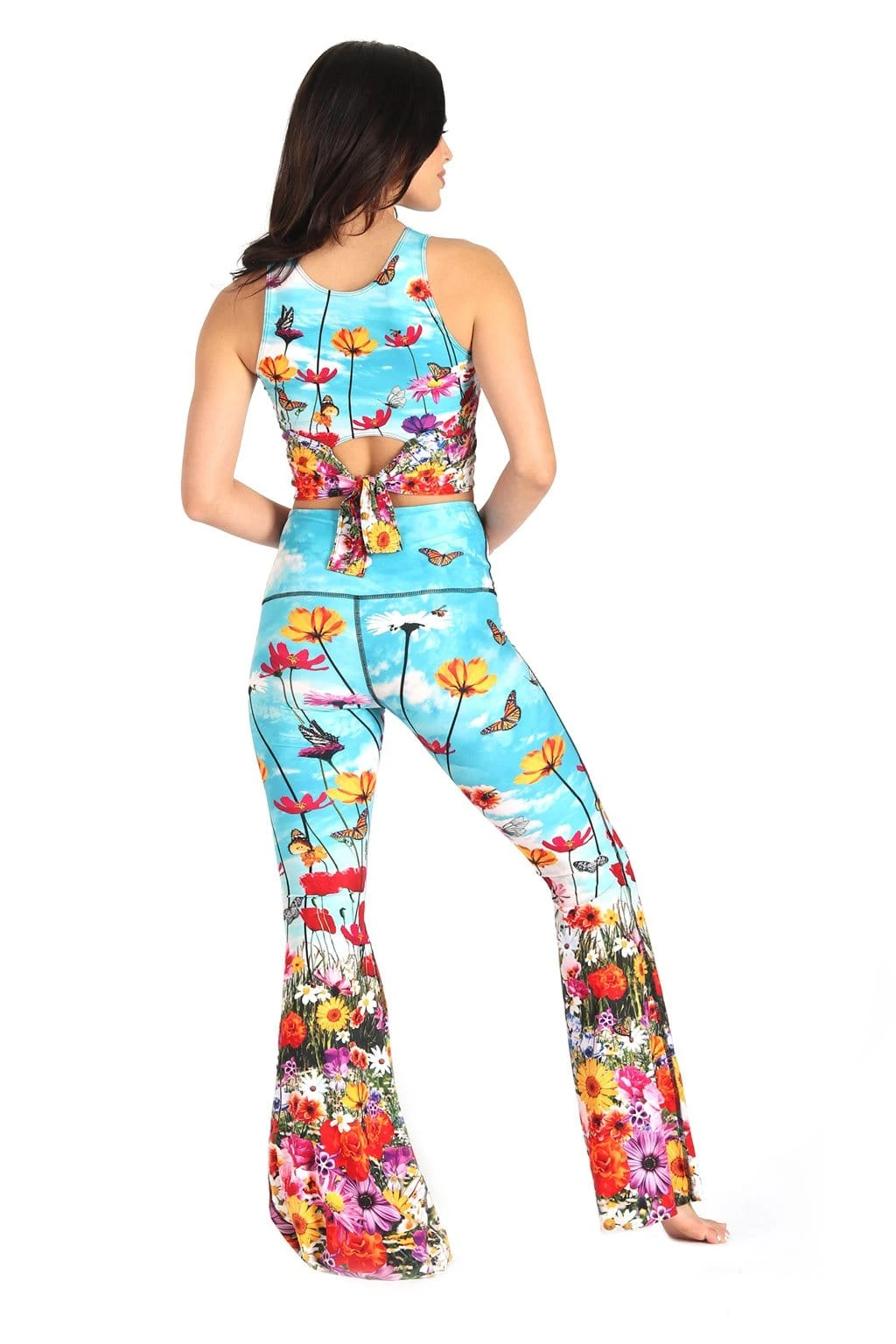 Flower Bomb Printed Bell Bottoms 4 Flower Bomb Printed Bell Bottoms - Image 4