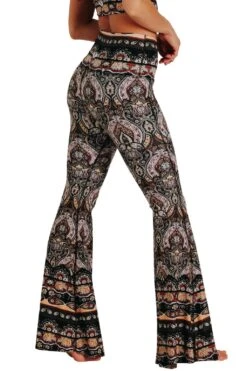 Espresso Yourself Printed Bell Bottoms -YOGA DEMOCRACY Sales 1114133 Espresso Yourself Side2