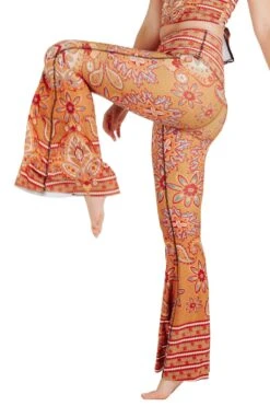 Rad Paisley Printed Bell Bottoms -YOGA DEMOCRACY Sales 1114135 Rad Paisley Bell Bottoms Side2
