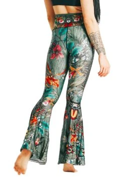 Green Thumb Printed Bell Bottoms -YOGA DEMOCRACY Sales 111476 Green Thumb Back 2