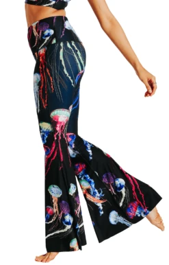 Electric Flow Printed Bell Bottoms 11 Electric Flow Printed Bell Bottoms -YOGA DEMOCRACY Sales 1114 EFlow left T removebg