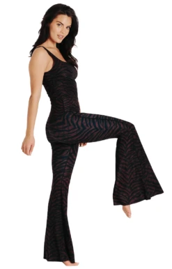 Fierce Feline Printed Bell Bottoms -YOGA DEMOCRACY Sales 1114 FierceFeline Fullbody removebg