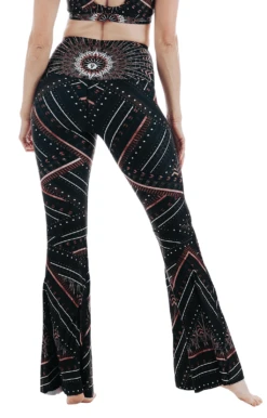 Humble Warrior Printed Bell Bottoms 8 Humble Warrior Printed Bell Bottoms -YOGA DEMOCRACY Sales 1114 HUMBLE BACK