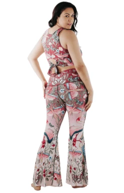 Pretty In Pink Printed Bell Bottoms 11 Pretty In Pink Printed Bell Bottoms -YOGA DEMOCRACY Sales 1114 PIP full removebg