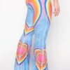 Rainbow Love Printed Bell Bottoms -YOGA DEMOCRACY Sales 1114 RainbowLove RIght