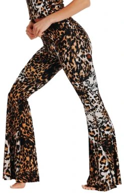 Wildcat Printed Bell Bottoms -YOGA DEMOCRACY Sales 1114 Wildcat left removebg
