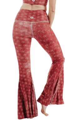 Terracotta Time Printed Bell Bottoms -YOGA DEMOCRACY Sales 1114 terracotta right removebg