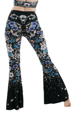 Divine Feminine Printed Bell Bottoms -YOGA DEMOCRACY Sales 1114 uterus back removebg