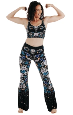 Divine Feminine Printed Bell Bottoms -YOGA DEMOCRACY Sales 1114 uterus fullbody removebg