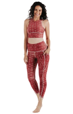 7/8 Boundless Legging With Pockets In Terracotta Time -YOGA DEMOCRACY Sales 1115 terracotta fulbody removebg sw