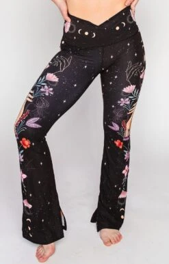 Split Flare Pant In Celestial Timing -YOGA DEMOCRACY Sales 1116 CelestialTiming Front2