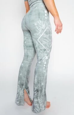 Split Flare Pant In Pure Sage -YOGA DEMOCRACY Sales 1116 PureSage Left