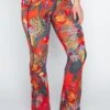 Split Flare Pant In Tropical Paradise -YOGA DEMOCRACY Sales 1116 TropicalParadise Front