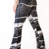 Split Flare Pant In River Rock -YOGA DEMOCRACY Sales 1116 stone side