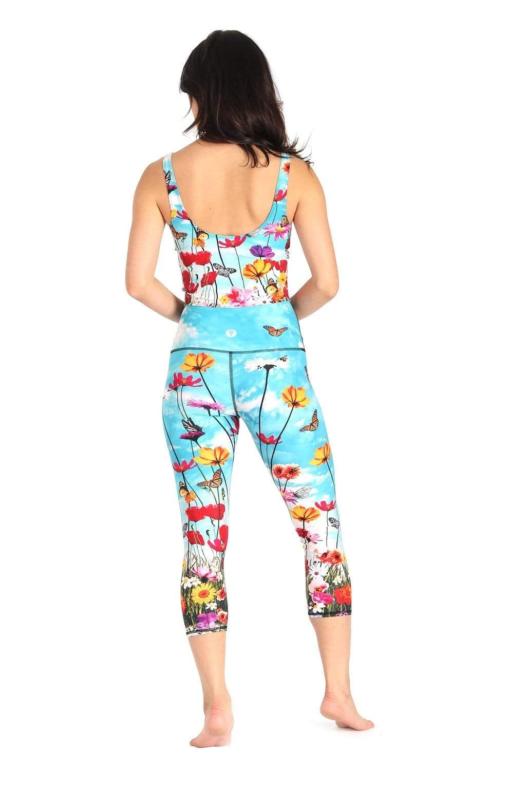 Flower Bomb Printed Yoga Crops 3 Flower Bomb Printed Yoga Crops - Image 3