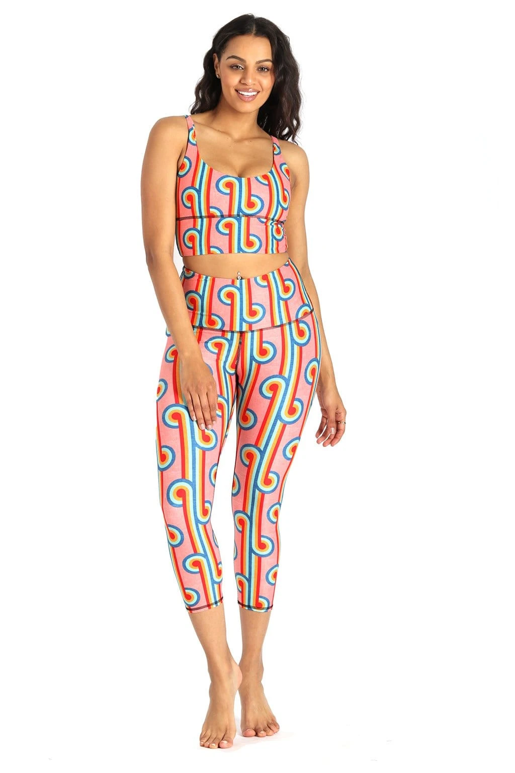 Rainbow Chaser Printed Yoga Crops 3 Rainbow Chaser Printed Yoga Crops - Image 3