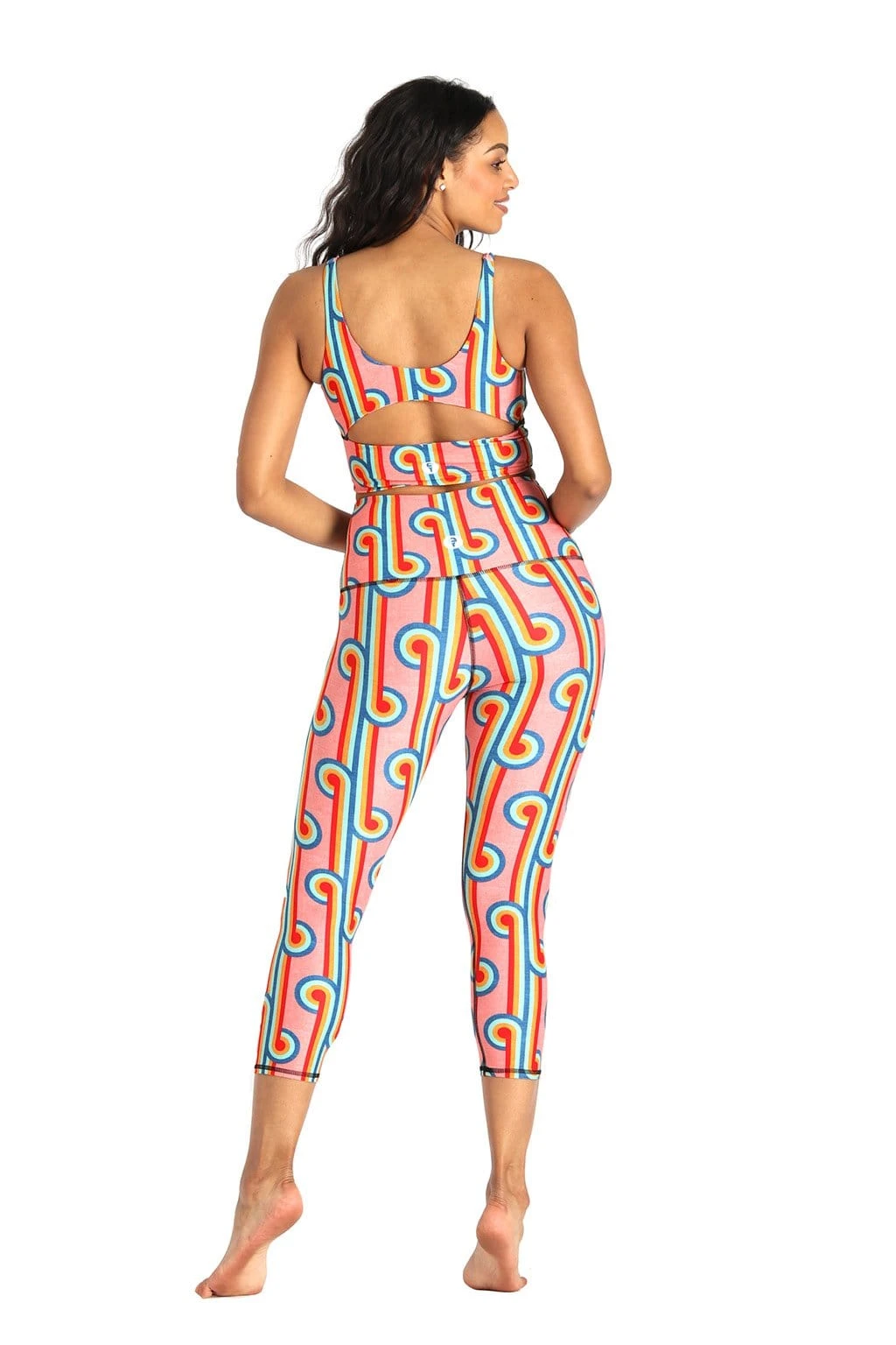 Rainbow Chaser Printed Yoga Crops 4 Rainbow Chaser Printed Yoga Crops - Image 4