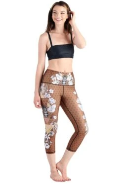 Beeloved Printed Yoga Crops 9 Beeloved Printed Yoga Crops -YOGA DEMOCRACY Sales 1201115 bee 2
