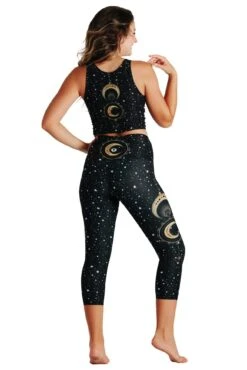 Fortune Teller Printed Yoga Crops -YOGA DEMOCRACY Sales 1201155 Fortune Teller Back1