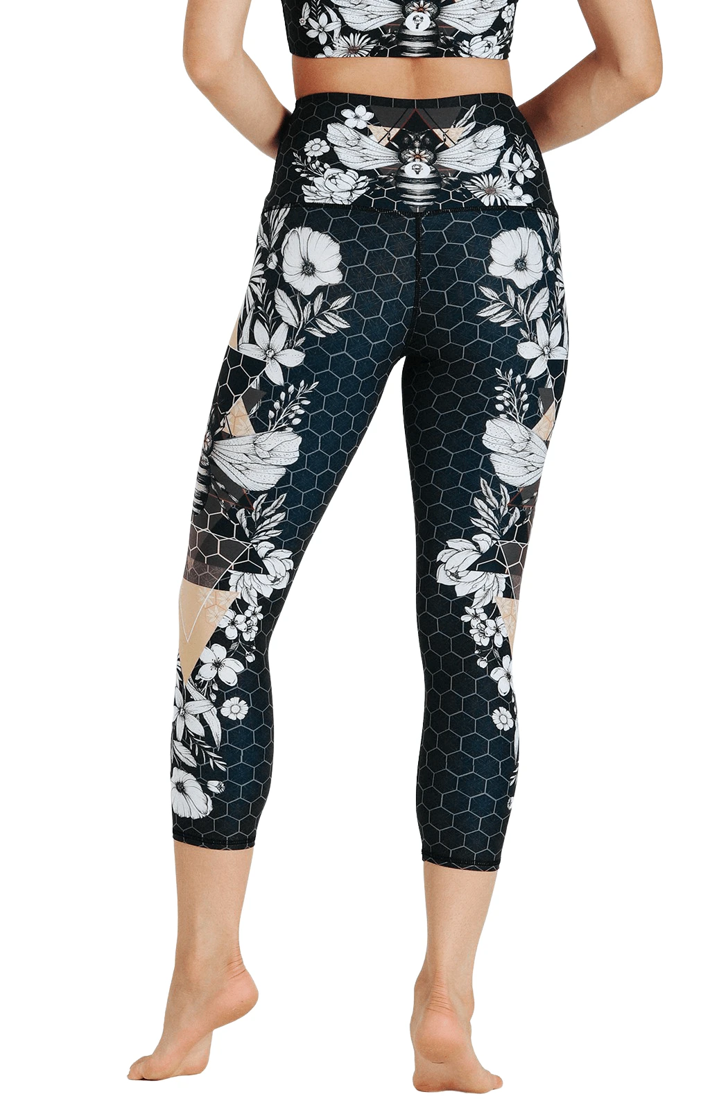 Beeloved Blackout Printed Yoga Crops 5 Beeloved Blackout Printed Yoga Crops - Image 5