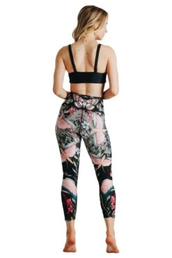 Pretty In Black Printed Yoga Crops 11 Pretty In Black Printed Yoga Crops -YOGA DEMOCRACY Sales 1201 BlackPretty 6