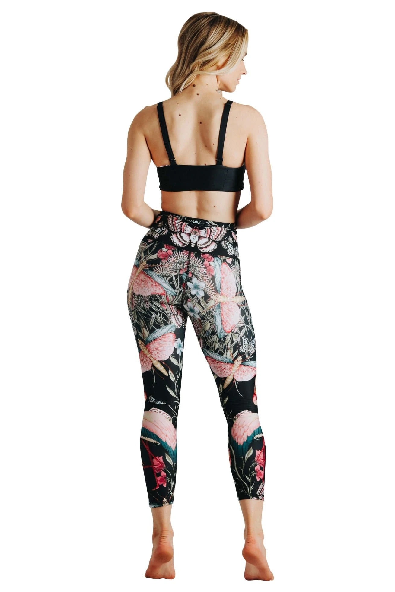 Pretty In Black Printed Yoga Crops 5 Pretty In Black Printed Yoga Crops - Image 5