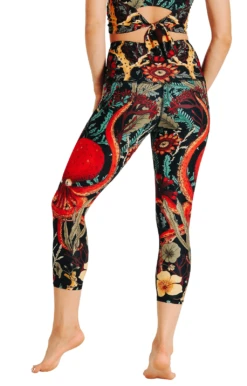 Coral My Name Printed Yoga Crops 11 Coral My Name Printed Yoga Crops -YOGA DEMOCRACY Sales 1201 CORAL BACK removebg