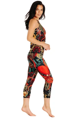 Coral My Name Printed Yoga Crops 10 Coral My Name Printed Yoga Crops -YOGA DEMOCRACY Sales 1201 CORAL FULLBODY removebg